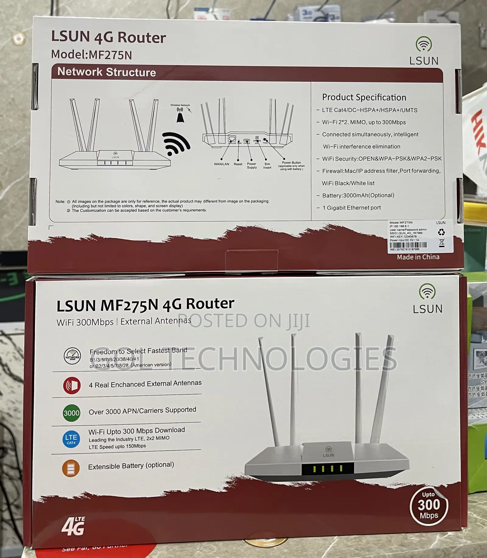 LSUN 4G LTE Universal Router N300 With Battery