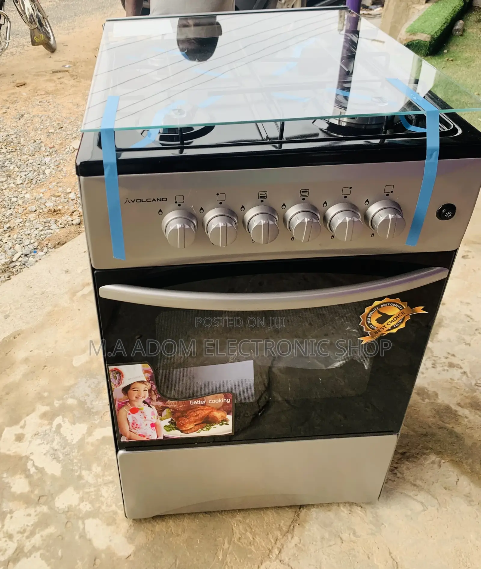Brand New Volcano 50x50 Gas Oven 4 Burner(Gray).