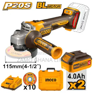 Cordless Angle Grinder 20v 4.5" + 2 Battery - Cagli211542