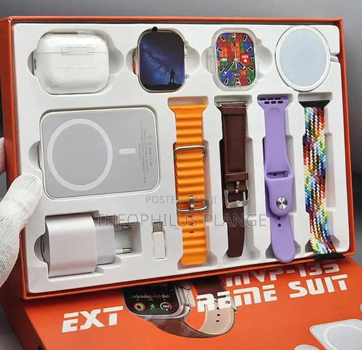 MVP 135 Smart Watch Suit With Airpods Wireless Power Bank