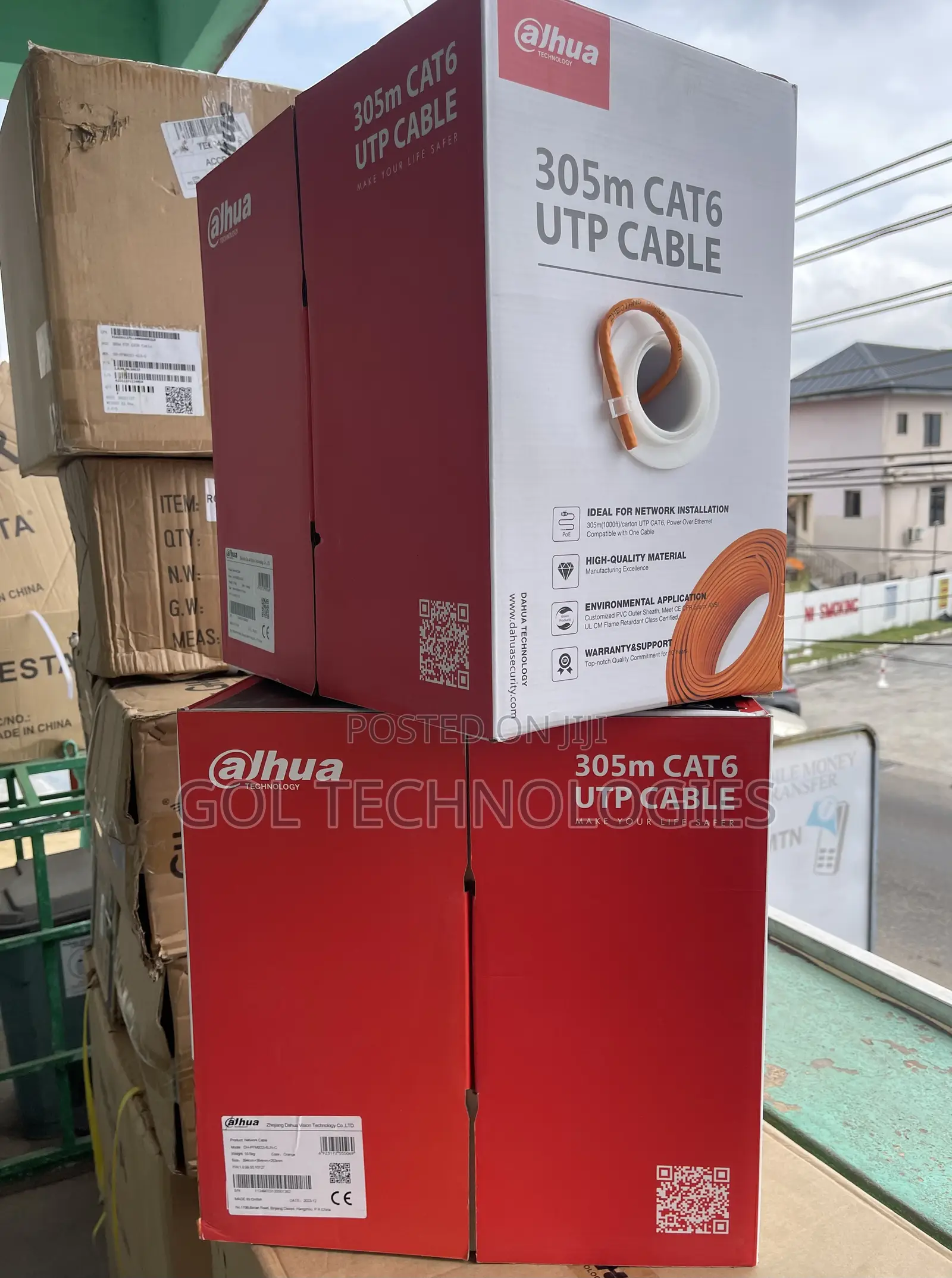 Dahua 305m Cat6 Utp Cable (1000ft) Orange