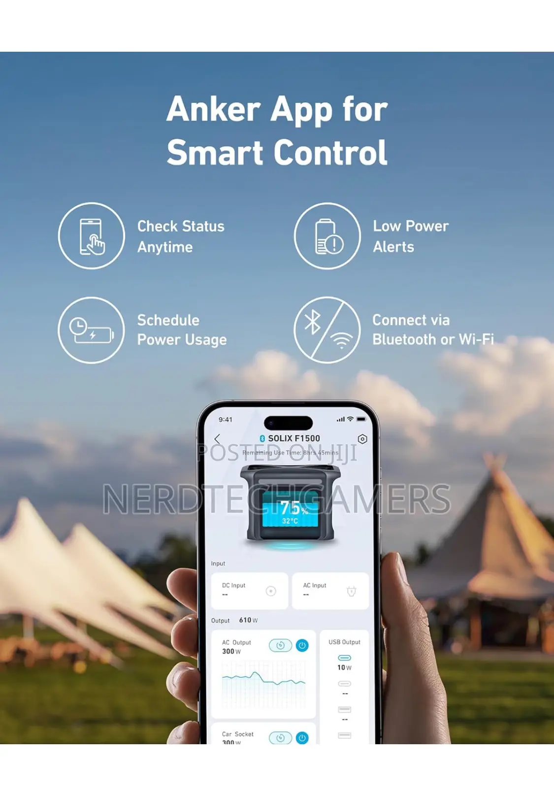 Anker SOLIX F1500 Portable Power Station, 1800W, 1536wh