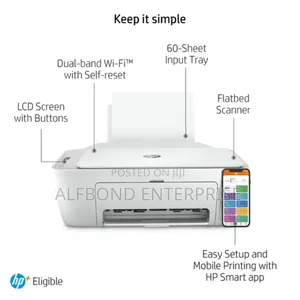 Slightly Used HP Inkjet 2710e All in One Wireless Printer