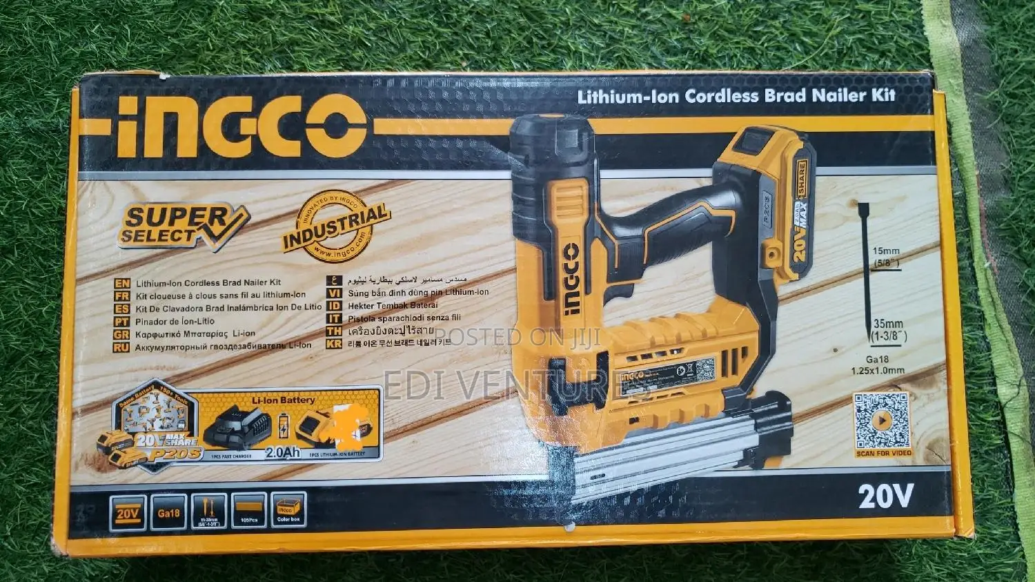 Lithium-ion Cordless Brad Nailer Kit