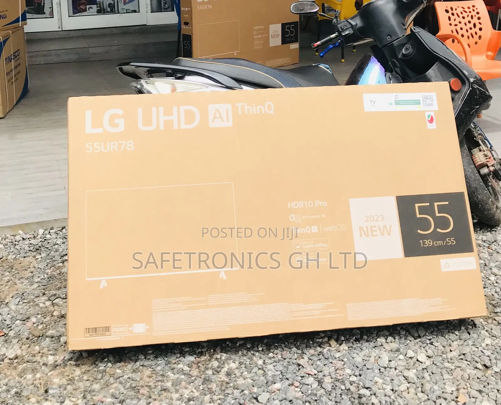 UQ75 55 Inch Smart  LG (Black) Led Essential New Tv 