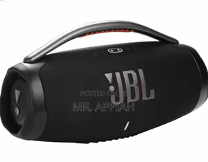 Sleek JBL Boombox 3 Portable Bluetooth Speaker (Black).