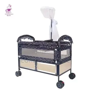 Baby’S Crib With Net and Feeding Seat