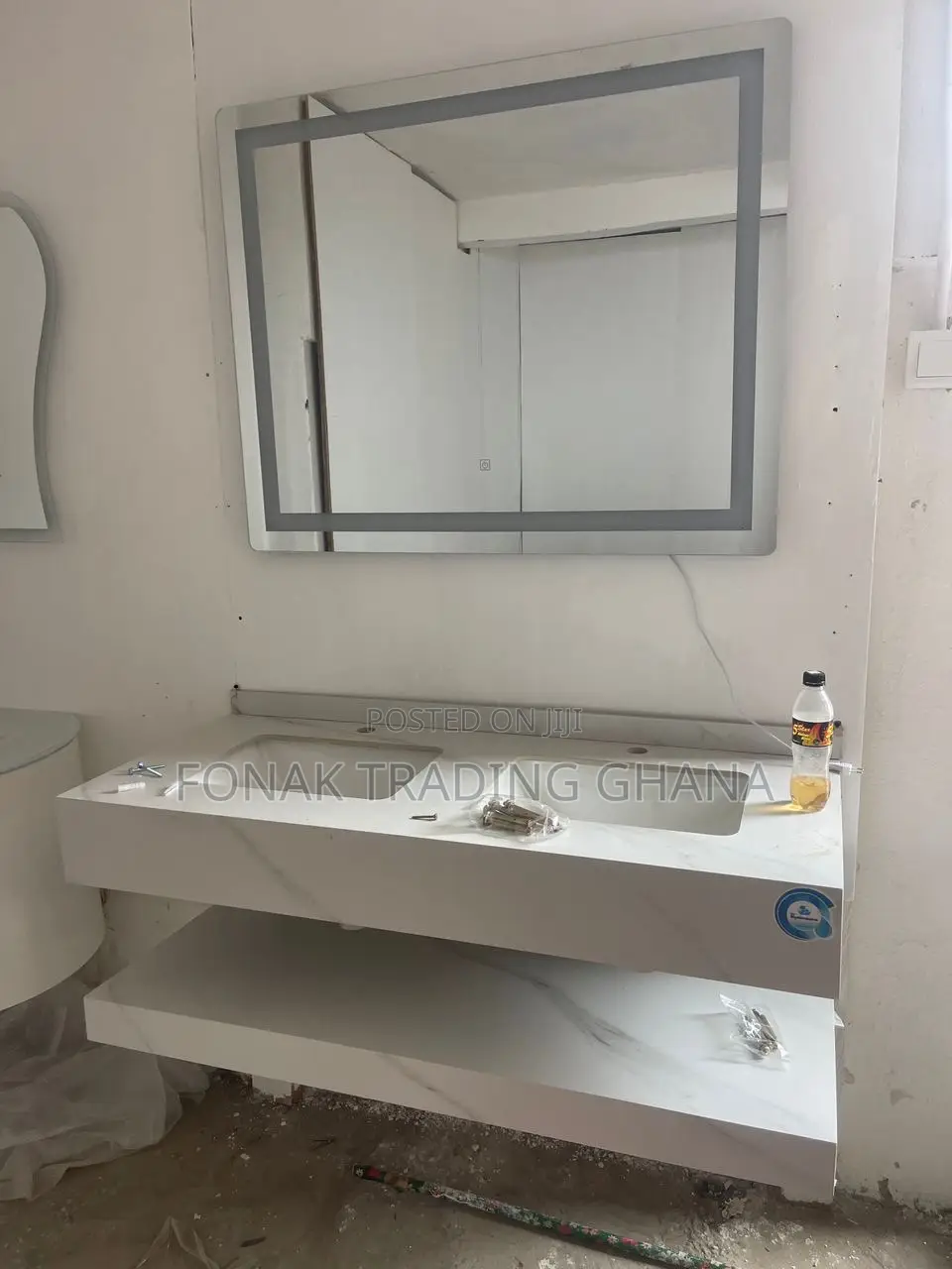 Double Marble Bathroom Sink Double Basin in Accra Metropolitan