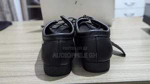 Clarks Wallabee Black Leather Shoes