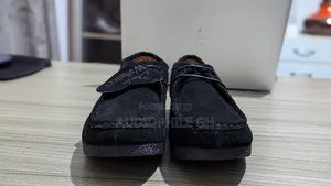 Clarks Wallabee Black Leather Shoes