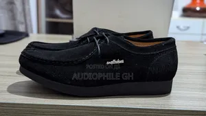 Clarks Wallabee Black Leather Shoes