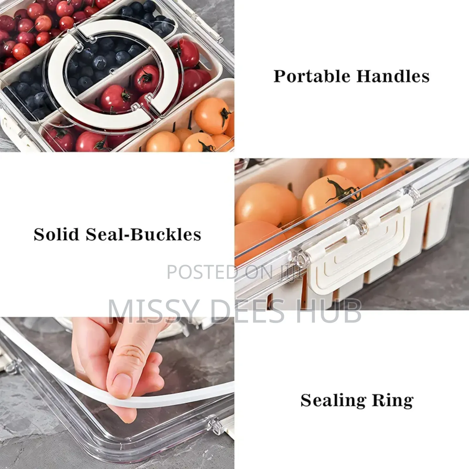 4 Compartment Acrylic Storage Box