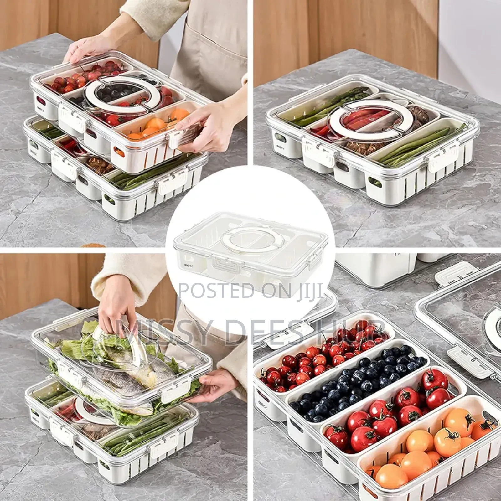 4 Compartment Acrylic Storage Box