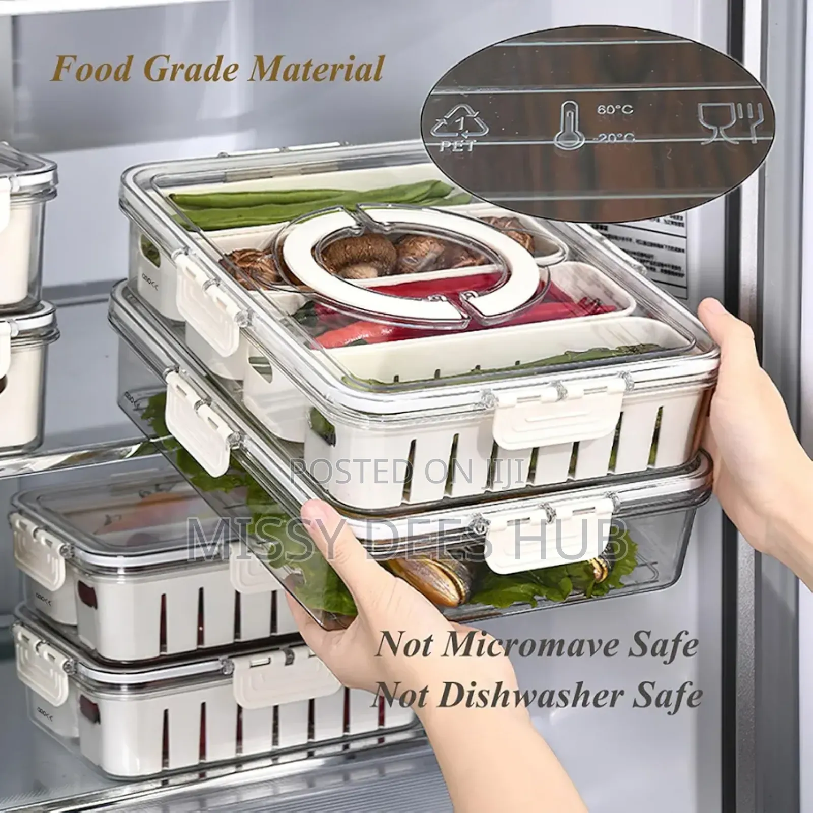 4 Compartment Acrylic Storage Box
