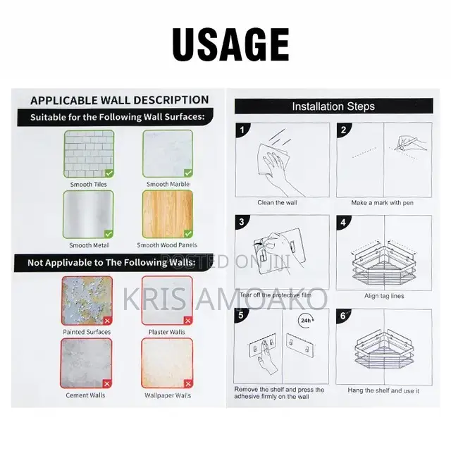 Corner Wall Mount/ Rack With Extra Accessories