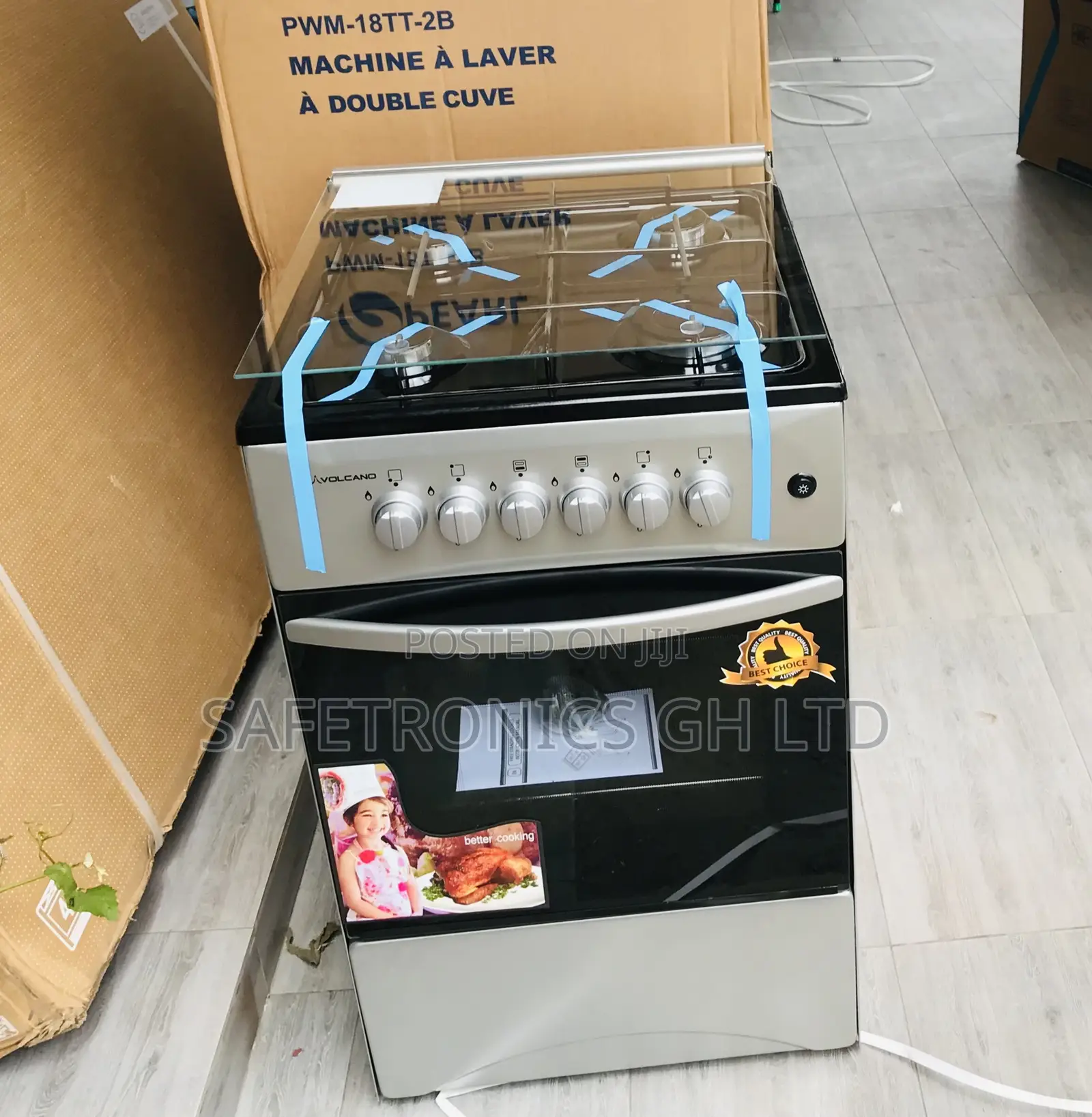 Sealed (Gray) 4 Gas Oven/Grill 50by50 New Volcano 