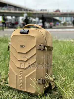 Khaki Traveling Backpack for 15-16 Inches Laptop at Plbagsgh