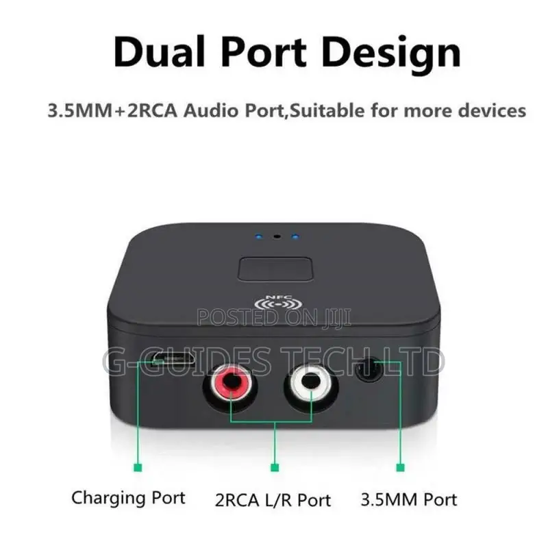 NFC Bluetooth Audio Receiver Adapter, Dual Device Connection