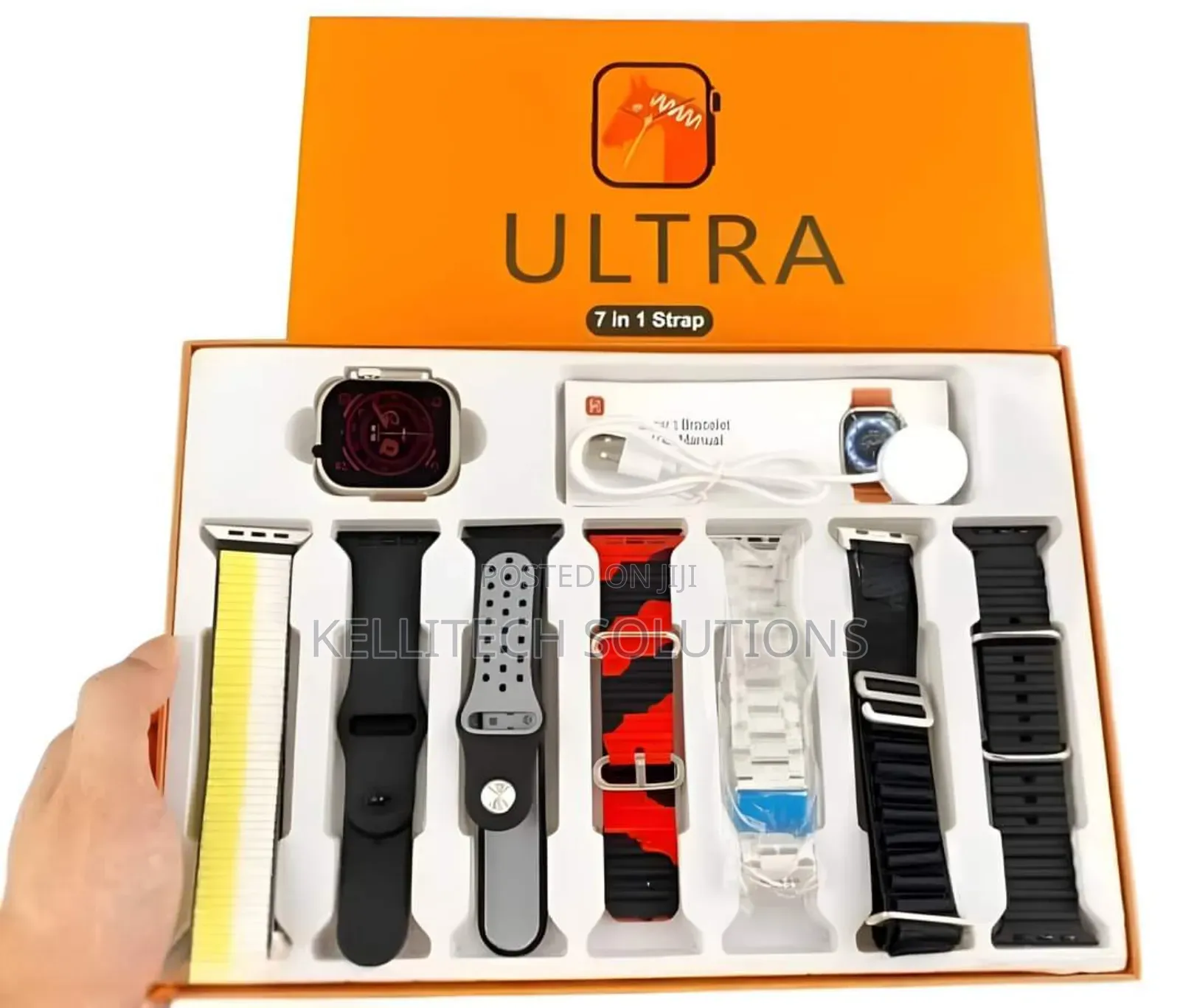 Ultra Smart Watch, 7straps for Android, iPhone