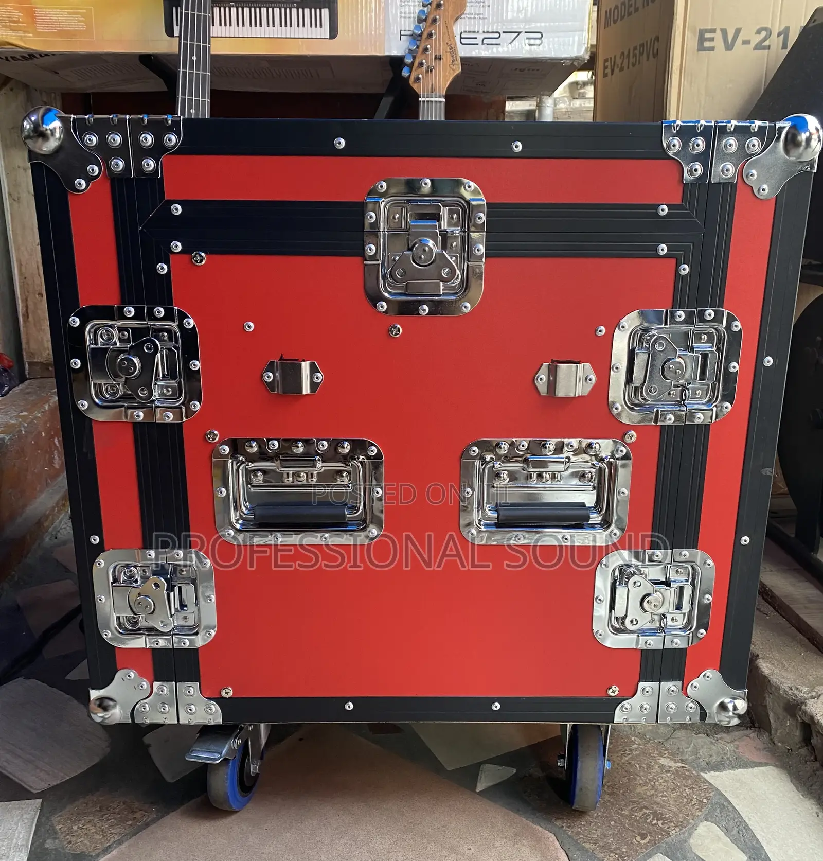 Amplifier Rack 12u Red Black