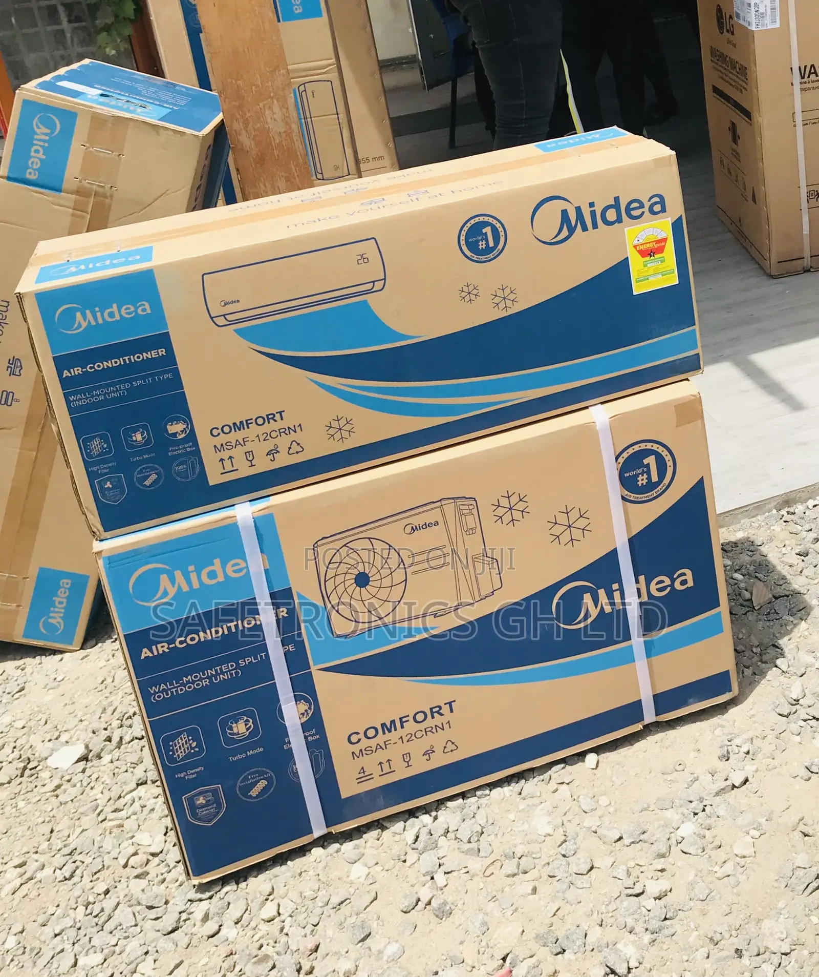 Inverter (White) R410 Gas Midea 2.5hp Available AC