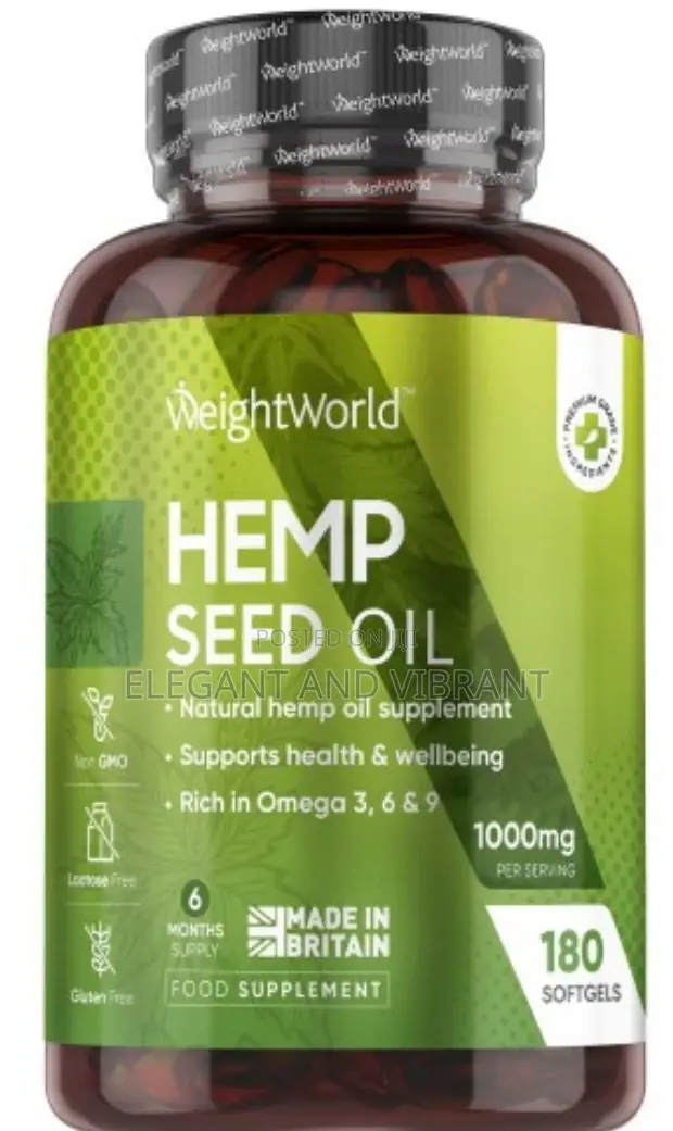 Hemp Seed Oil Softgels 1000mg|For Joints,Mobility Vitality