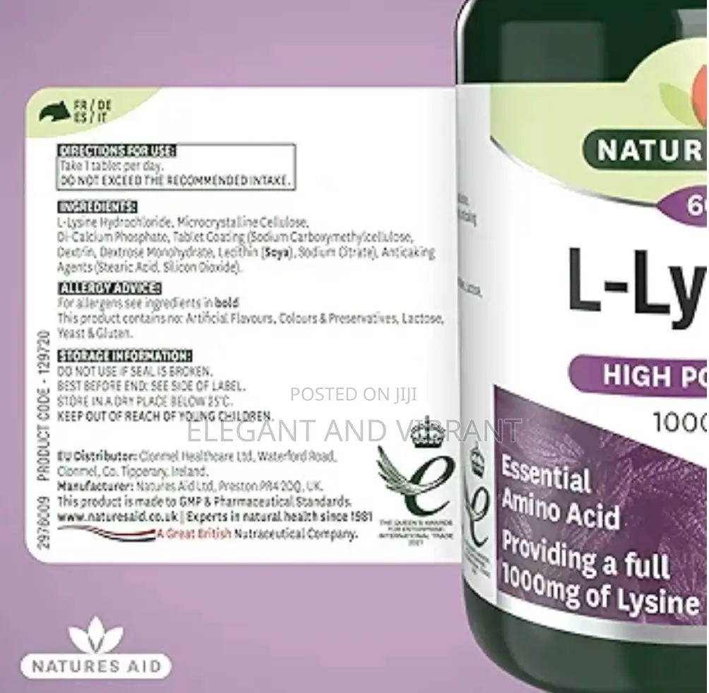 L-Lysine 1000mg, a Comfortable Way to Loose Weight Easily.
