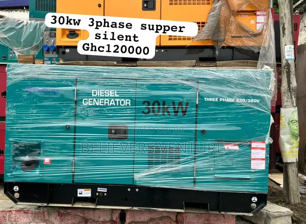 UK Made Perkins Silent Diesel 30kva Key Start Generator