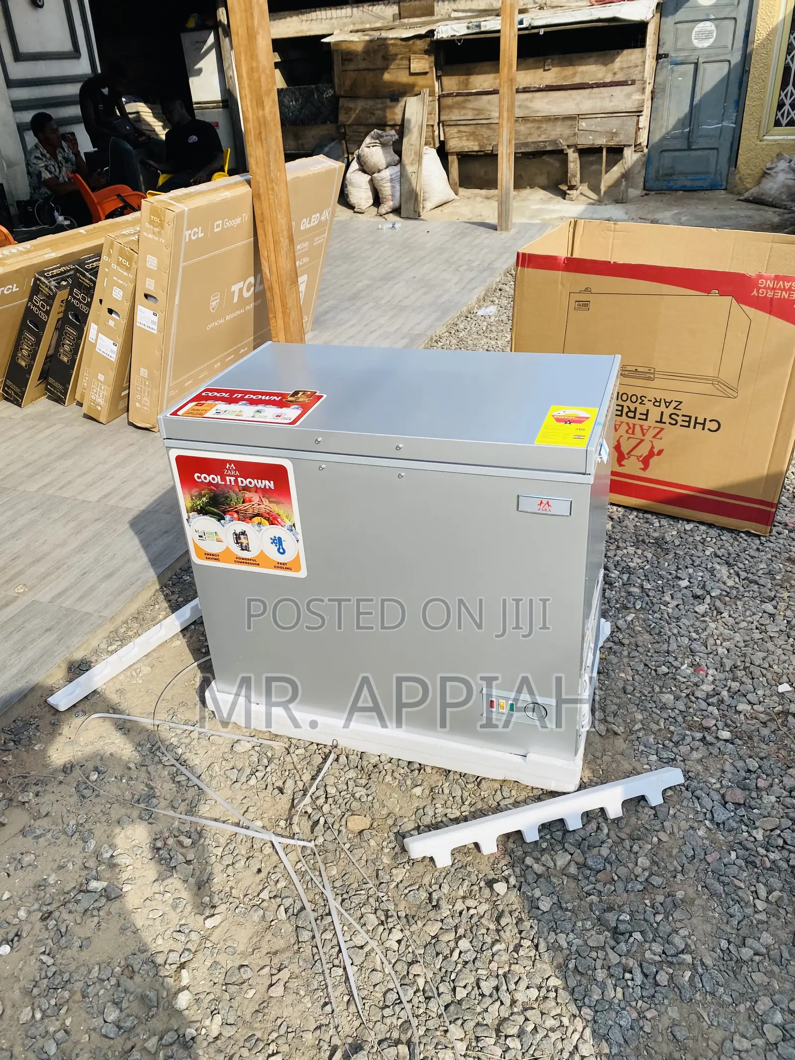 Long Lasting Zara 300FL 1 Door Electric Freezer(Gray).