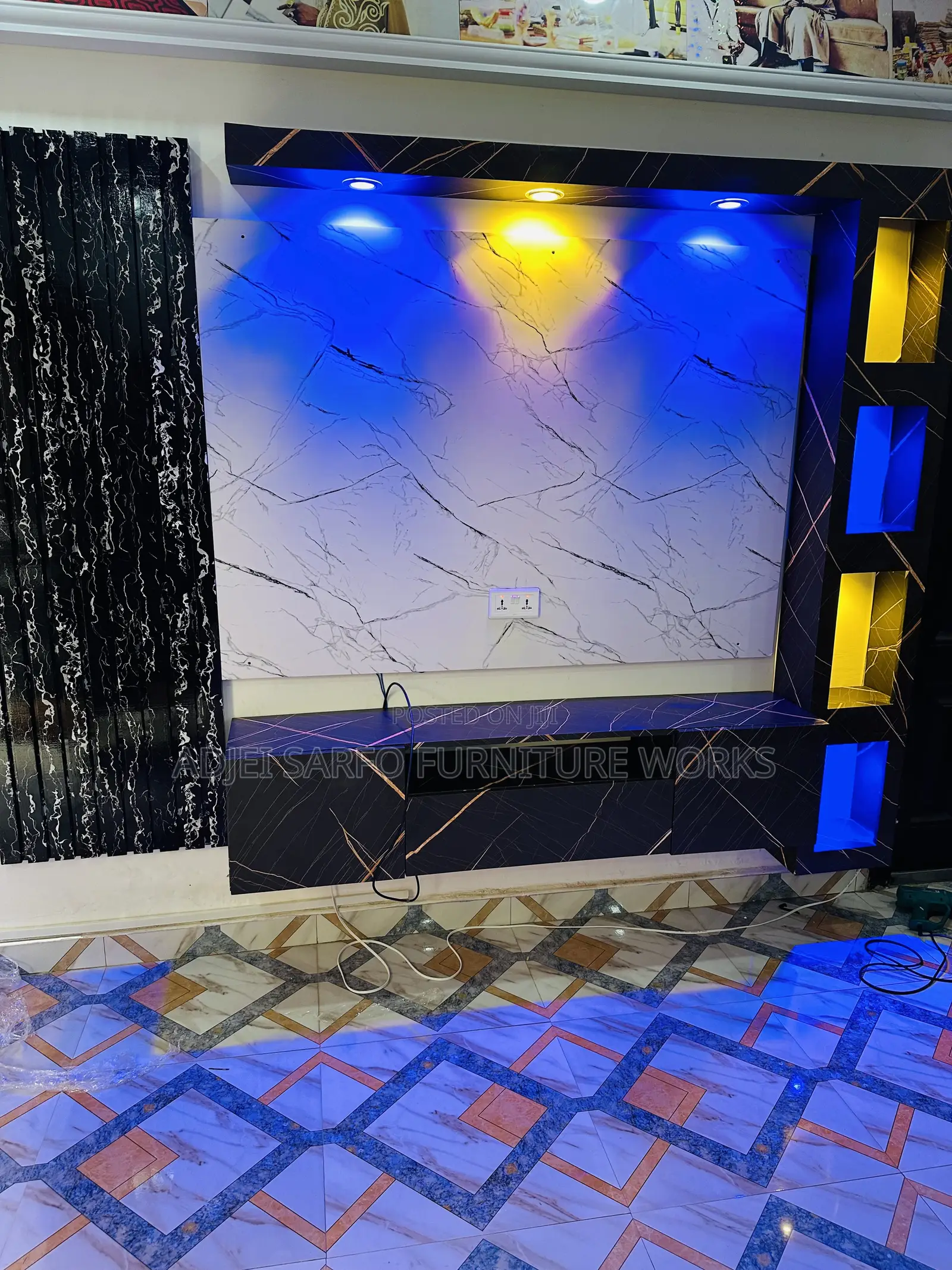 Original Led Tv Stand With Led Wall Mount
