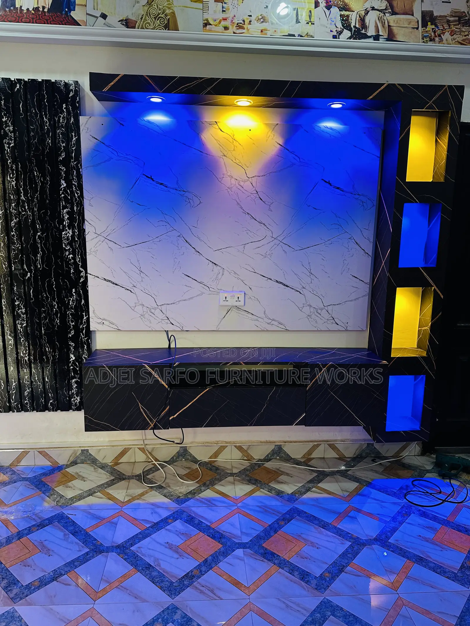 Original Led Tv Stand With Led Wall Mount