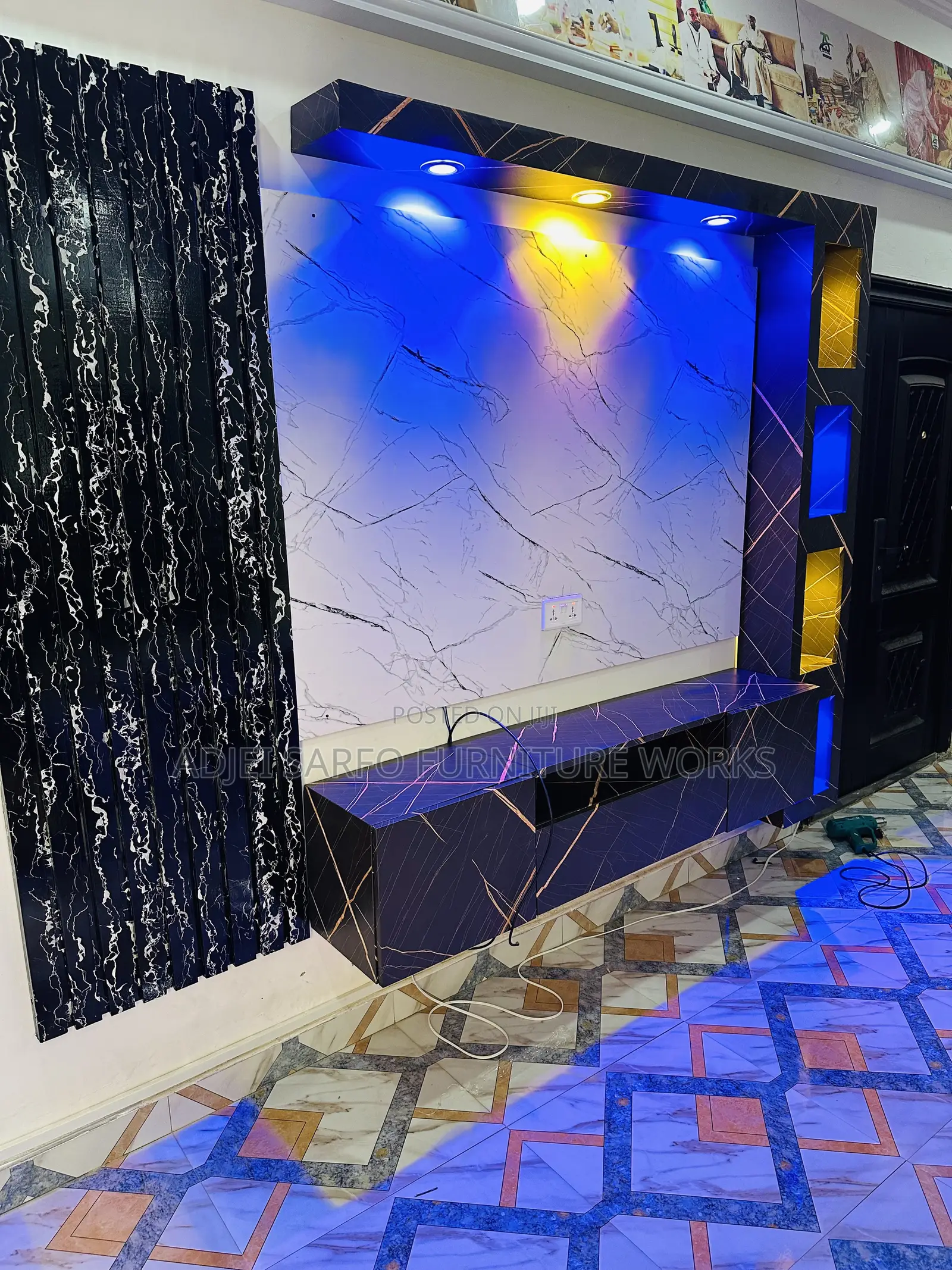 Original Led Tv Stand With Led Wall Mount