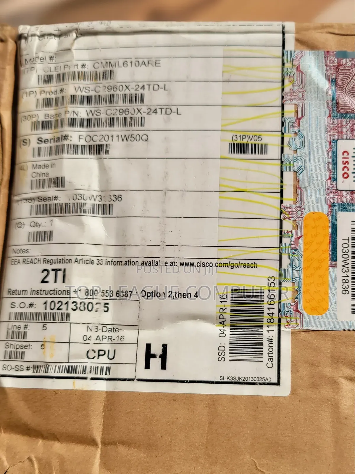 Brand New Cisco Catalyst Ws- C2960x-24td-L