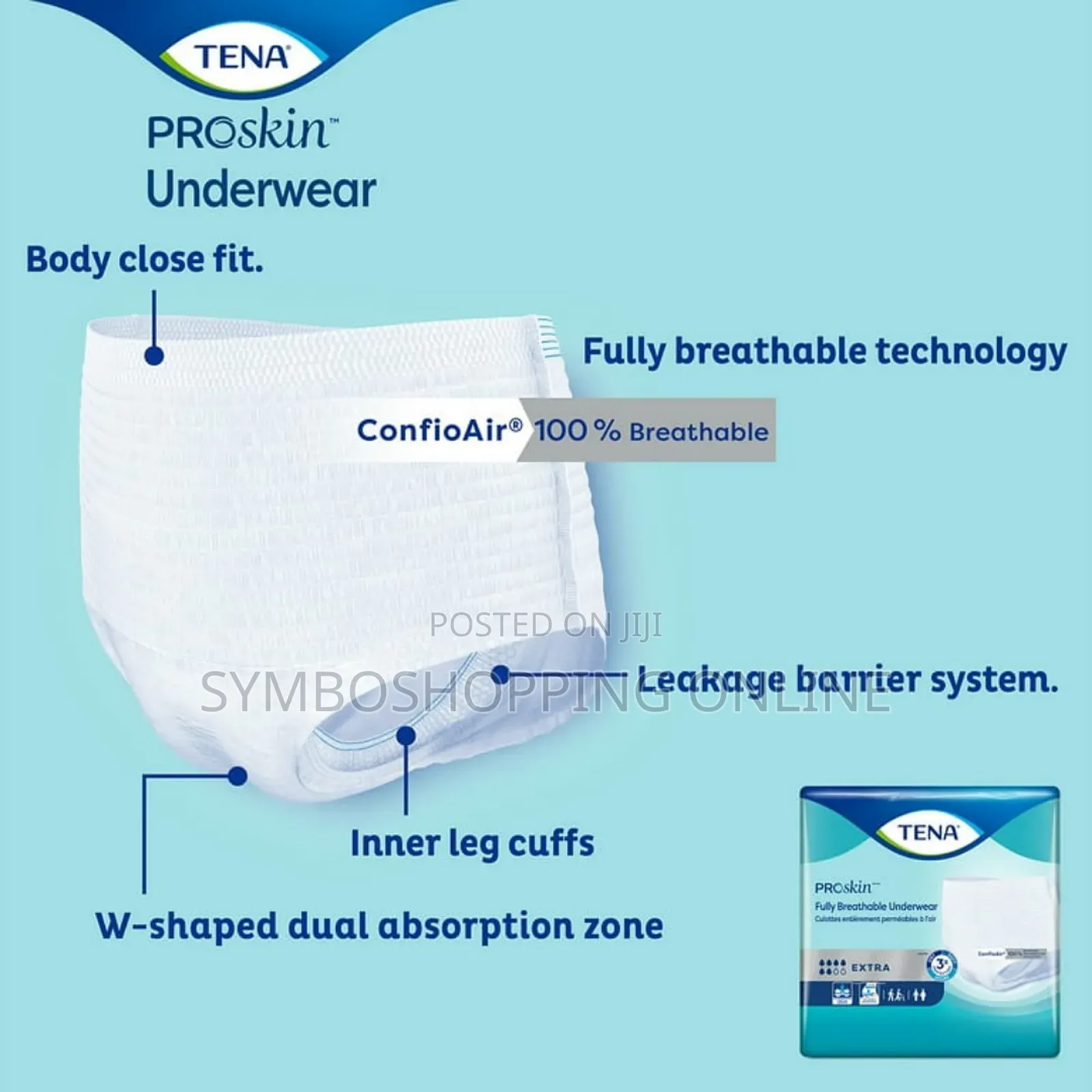 Tena Proskintm Fully Breathable Briefs(Adult Diapers) 40 PCS