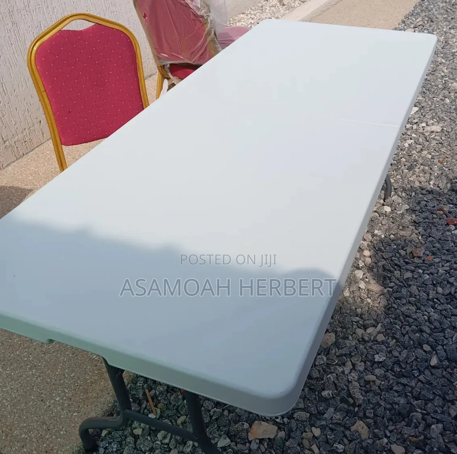 Straight White Table