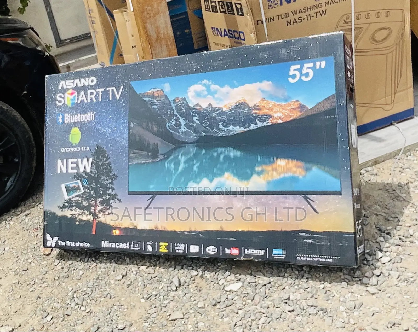 Fabulous 55 Inch  (Black) Asano Led Smart UHD Tv