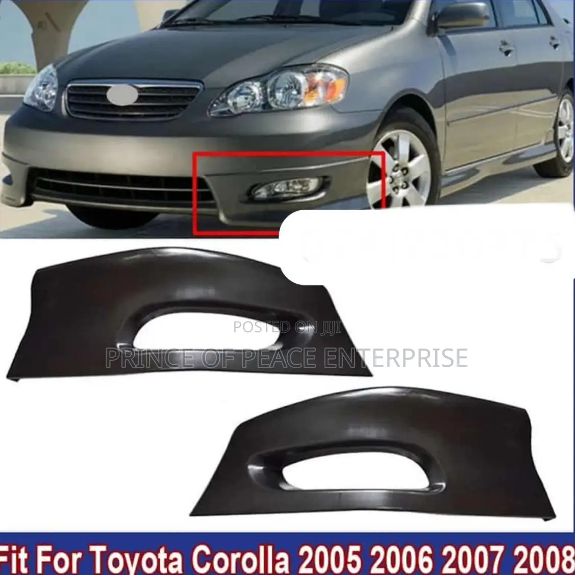 Front Bumper Spoiler for Toyota Corolla 2 Pieces