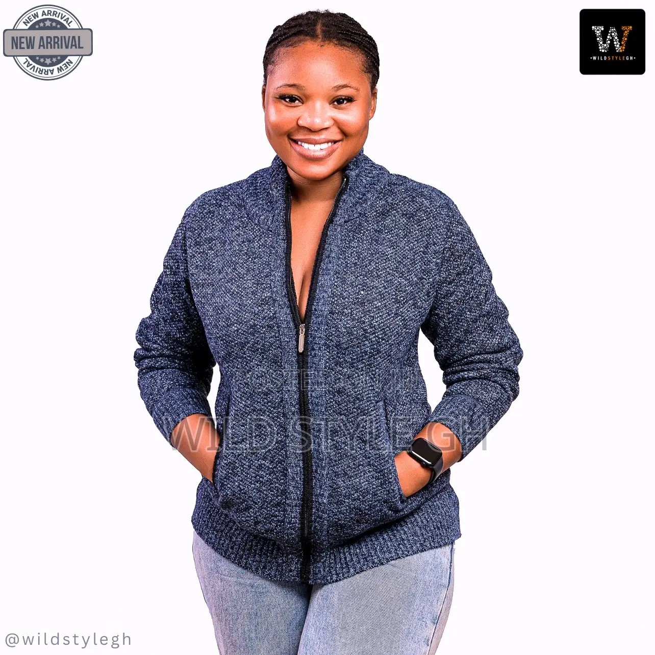 Quality Knitted Zipper Sweater Jacket