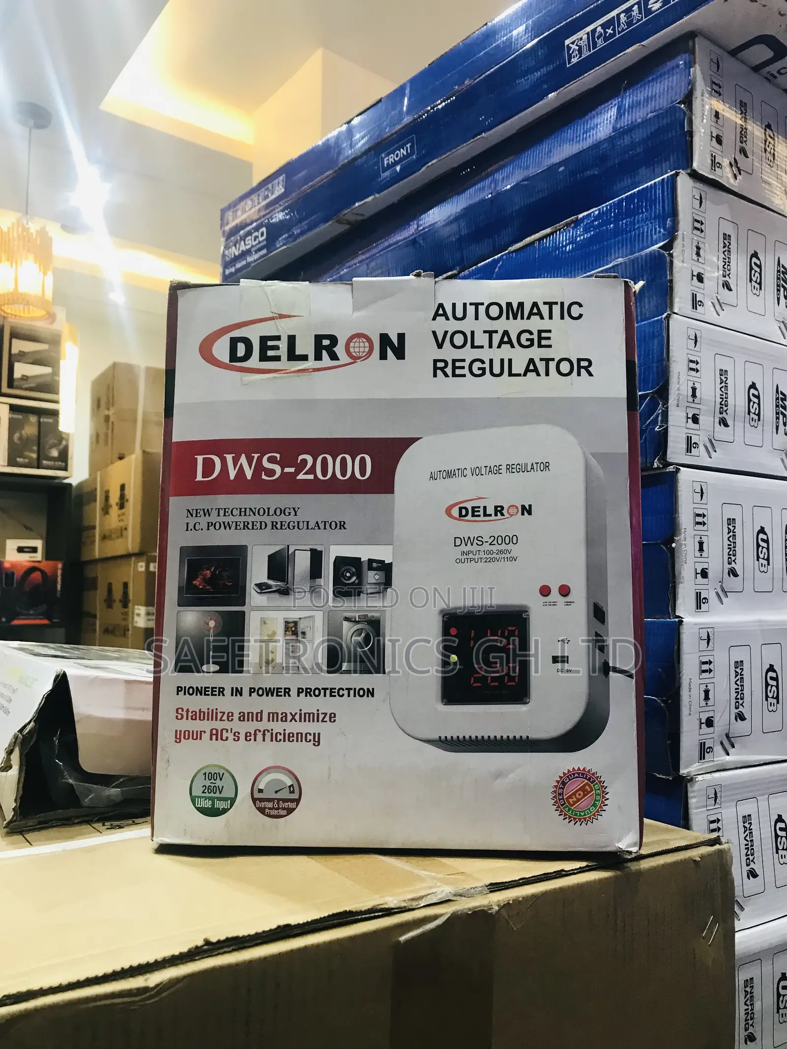 New  Wall DWS-3000 Wall Voltage Automatic Regulator Delron