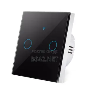 Wi-Fi Wall Switch - 2 Gang (Black)