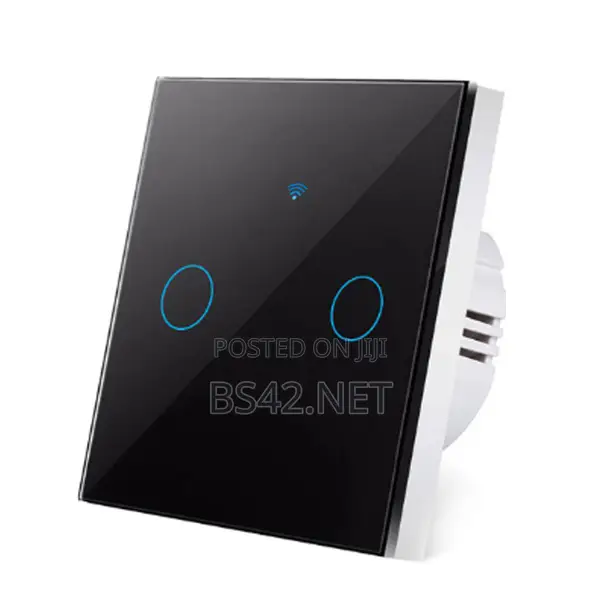 Wi-Fi Wall Switch - 2 Gang (Black)