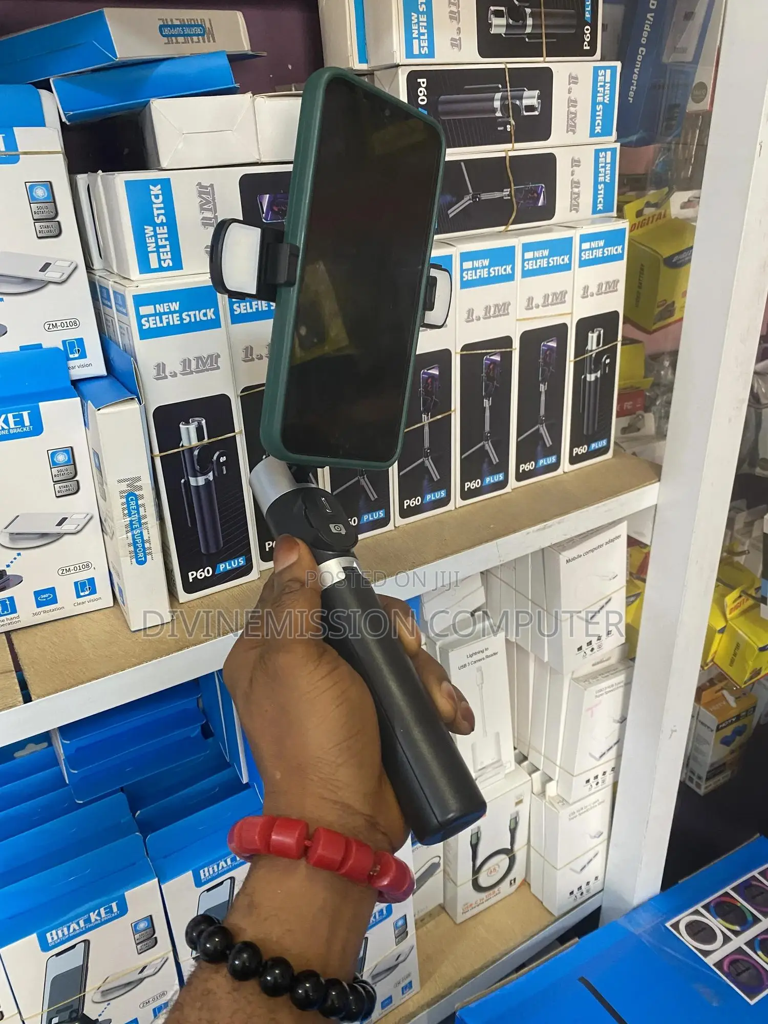 New Selfie Stick (1.1m) P60 Plus Bluetooth Remote Control