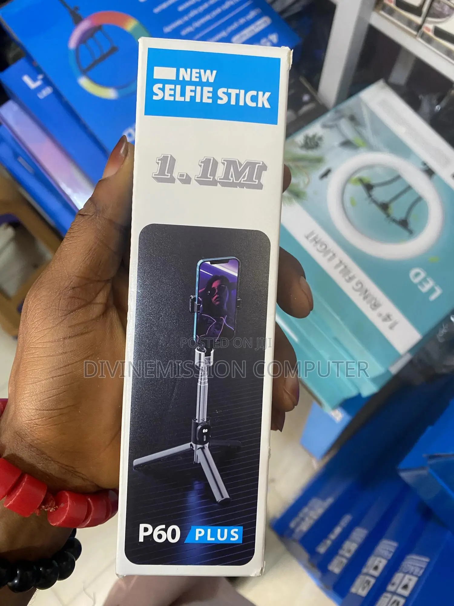New Selfie Stick (1.1m) P60 Plus Bluetooth Remote Control