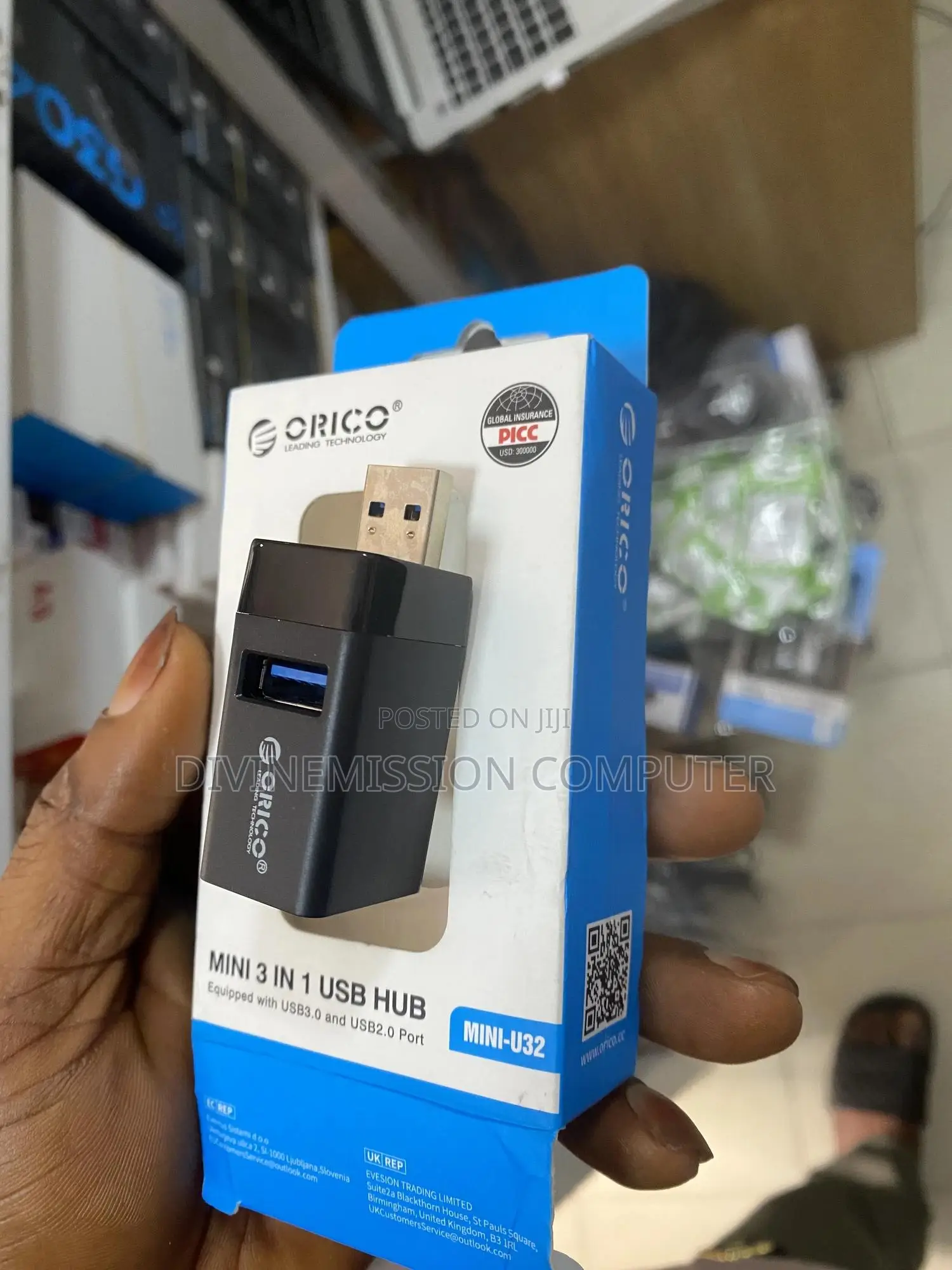 Orico Mini Usb 3 in 1 Hub,Original. 3.0, Original Usb Hub