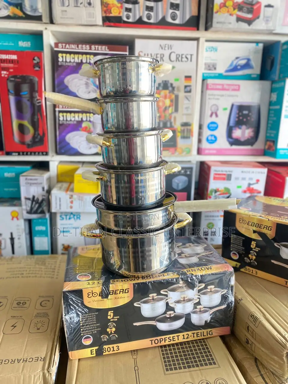 High Quality Made in Germany Stainless Steel Cookware-12pcs