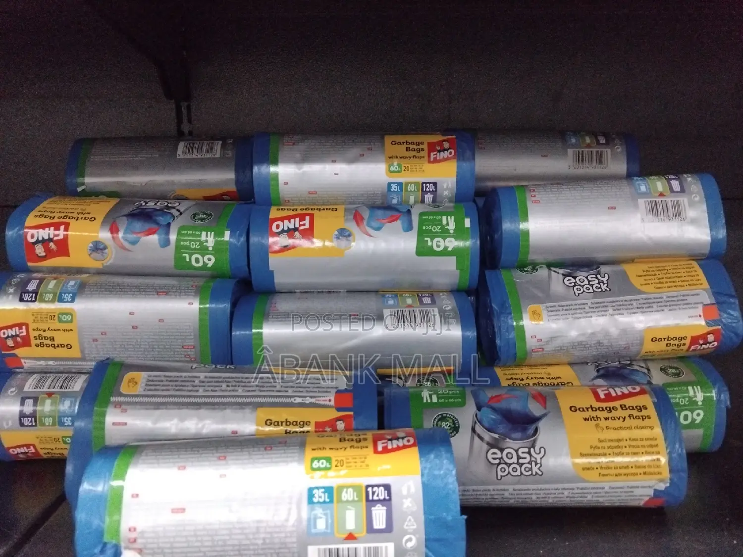 Garbage Bags With Wavy Flaps