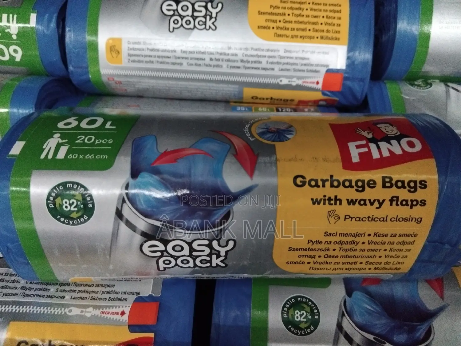 Garbage Bags With Wavy Flaps