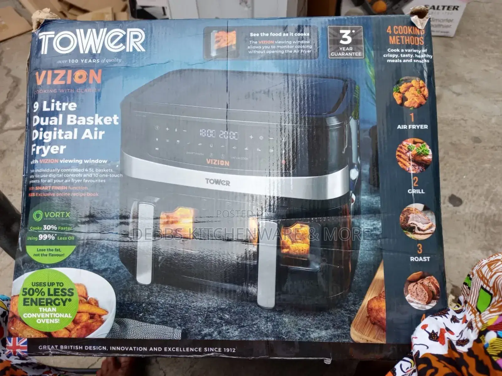 9lt Tower Vizion Dual Air Fryer