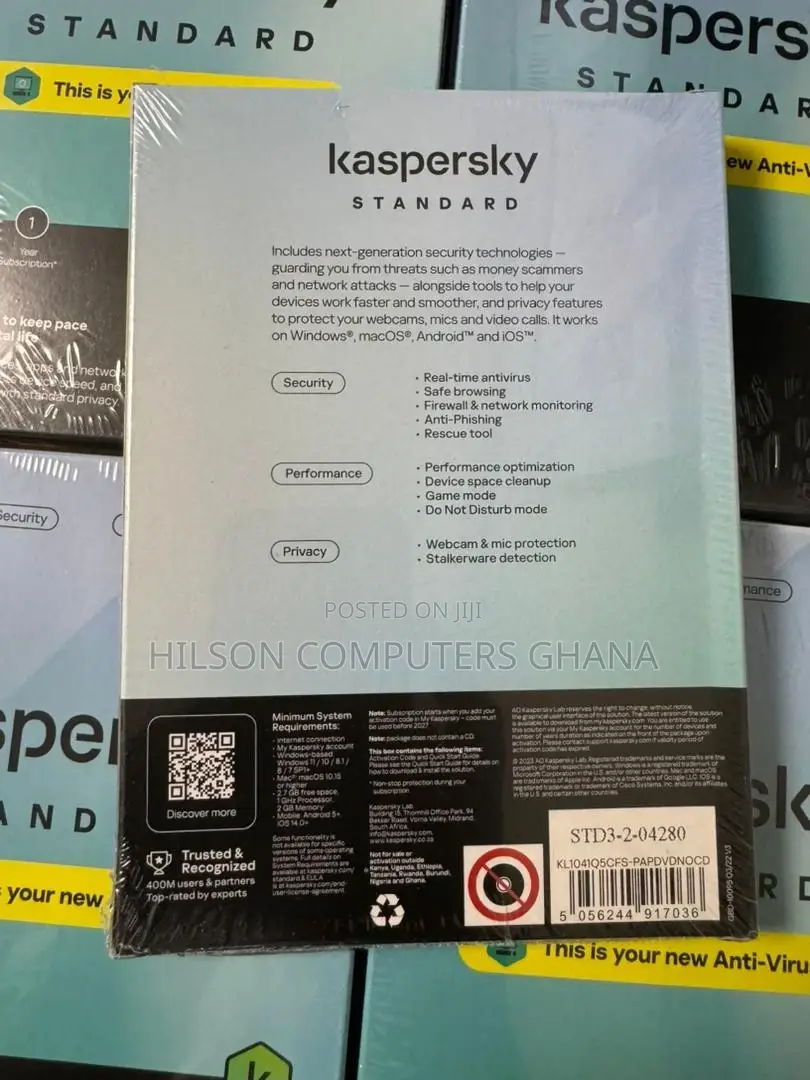 Kaspersky Standard Anti-Virus 2024 | 3 Devices | 1 Year