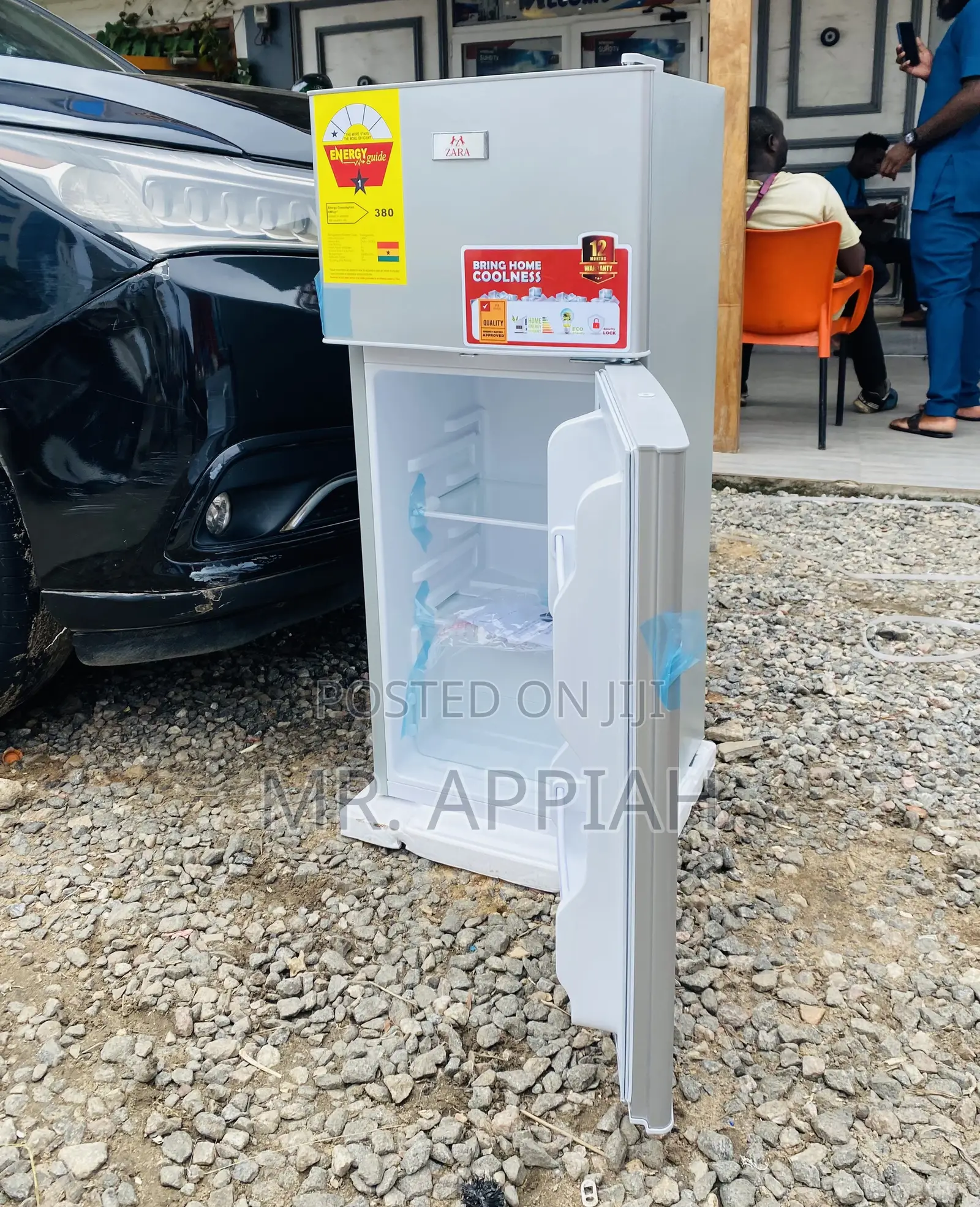 Unique Zara 14TM Double Door Electric Refrigerator(Gray).